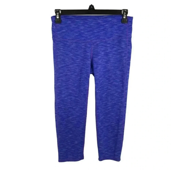 {Athleta} Purple Spacedye Print Activewear  Leggings - Picture 4 of 12